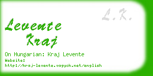 levente kraj business card